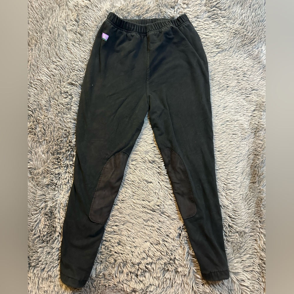 EQ Riding Pants Girls Sz Large Black Lined PolartecTights